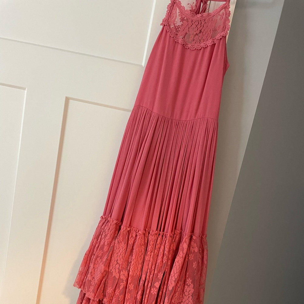 Girls size 8 Joyfolie pink long dress. Great condition. Only worn for pictures.